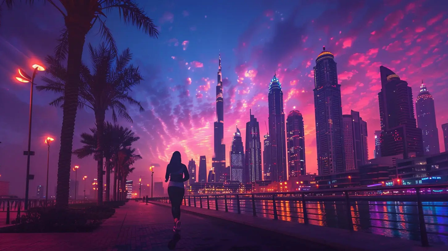 Night Running in Dubai