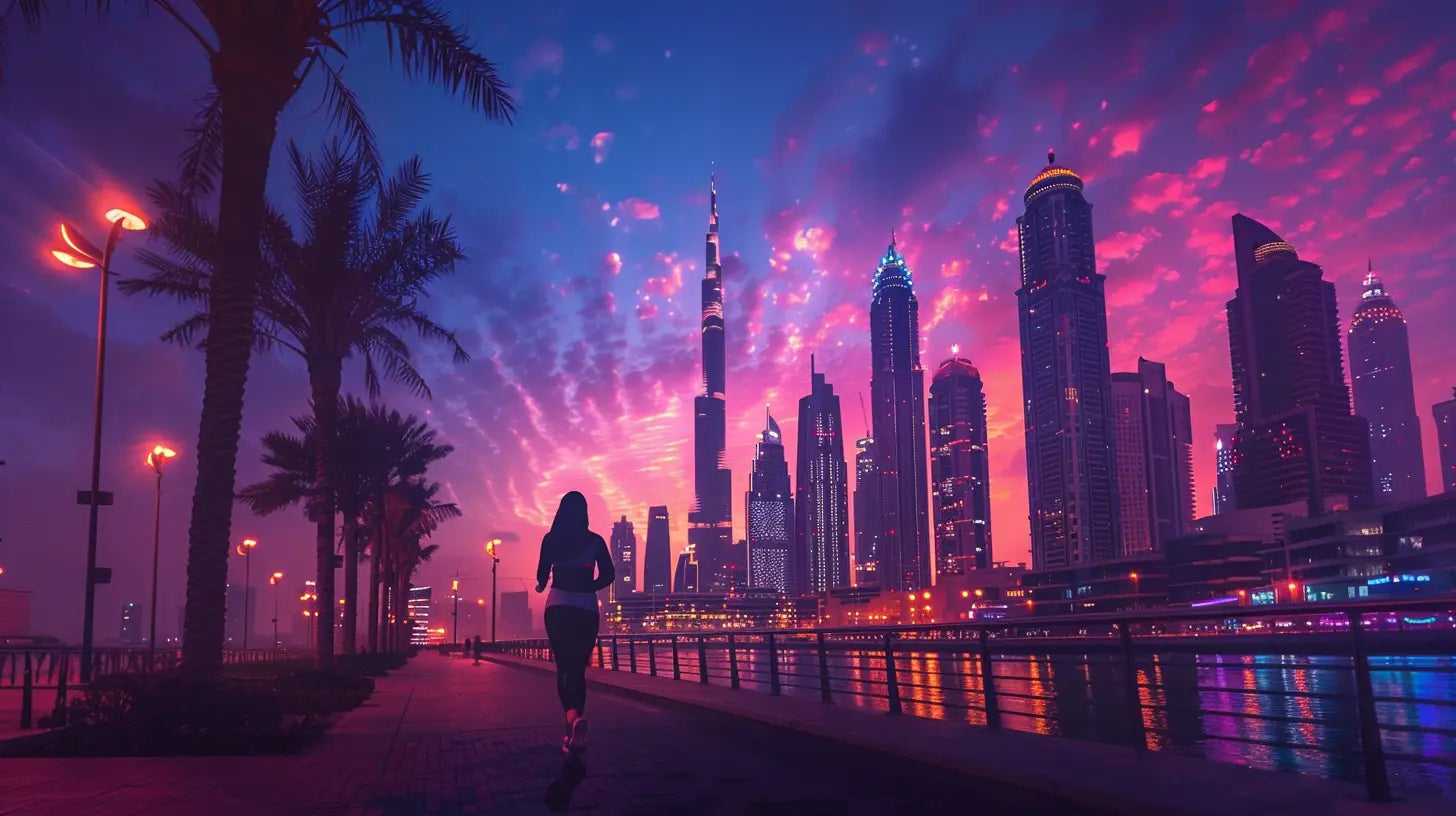 Night Running in Dubai